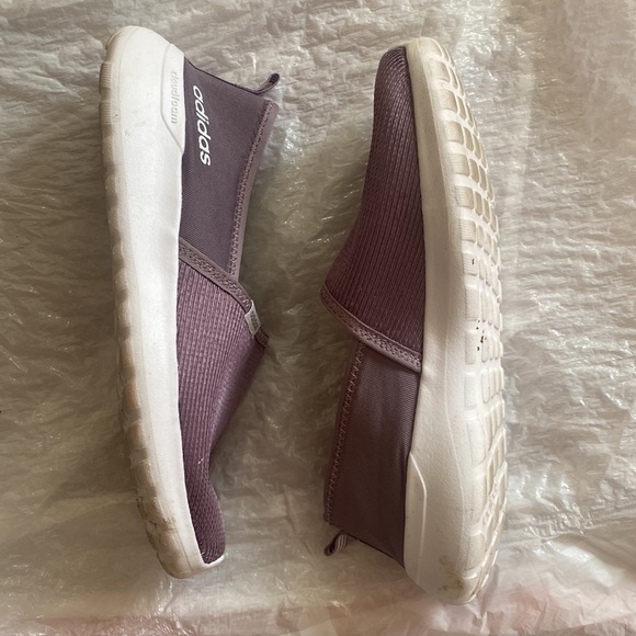 Adidas women’s slip on purple sneakers. - Picture 4 of 5